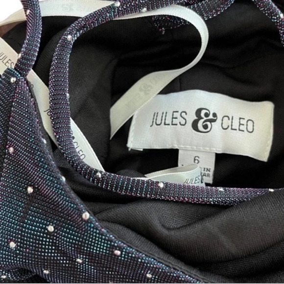 JULES AND CLEO dotted iridescent lace-up back short dress Size 6 - Picture 13 of 15